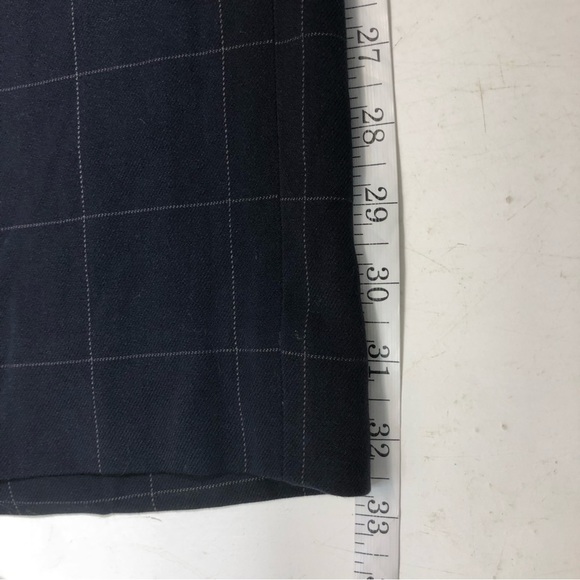 BANANA Republic Logan Windowpane Navy Plaid Trousers, Size 12 - Picture 13 of 13
